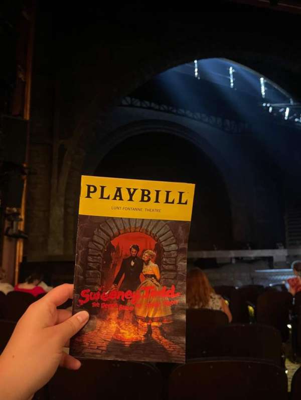 Lunt-Fontanne Theatre, section: Orchestra L, row: J, seat: 5