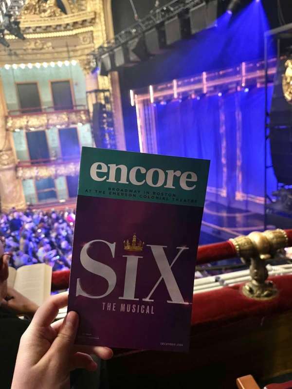 Emerson Colonial Theatre, section: Dress Circle R, row: B, seat: 28