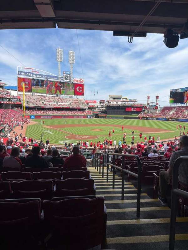 Great American Ball Park, section: 124, row: M, seat: 1