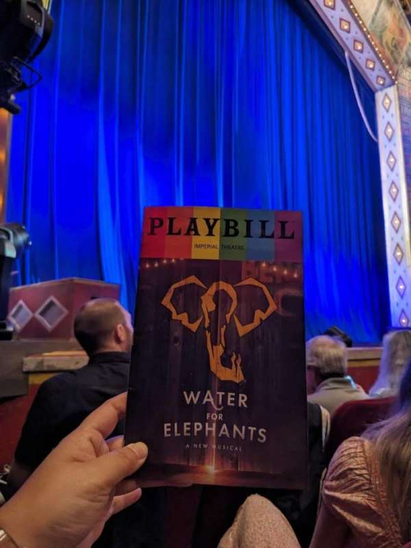 Imperial Theatre, section: Orchestra L, row: B, seat: 11