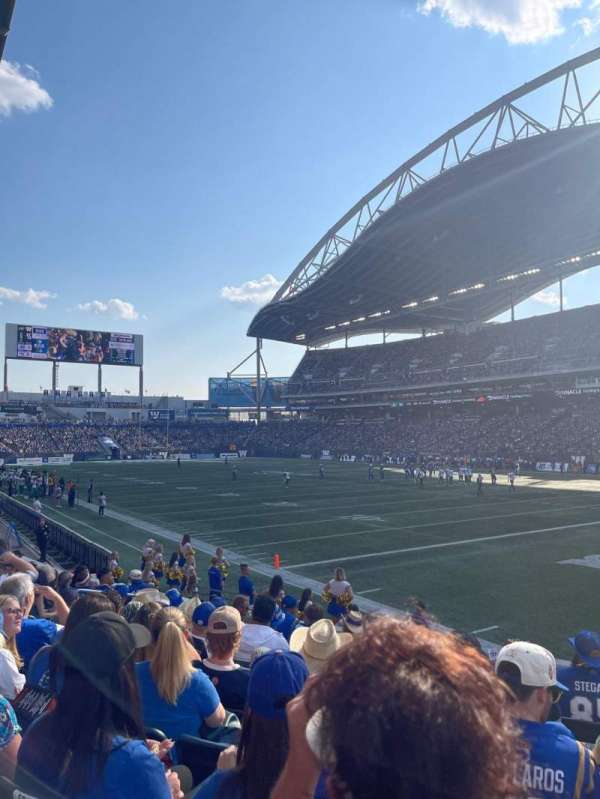 Princess Auto Stadium, section: 101, row: 10, seat: 1