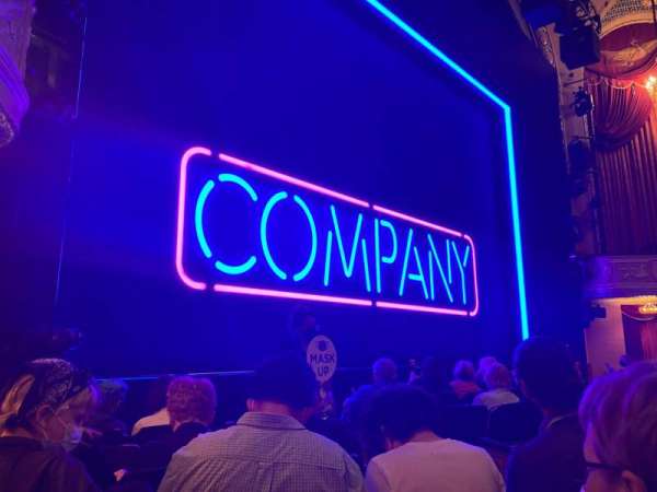 Bernard B. Jacobs Theatre, section: Orchestra L, row: F, seat: 9