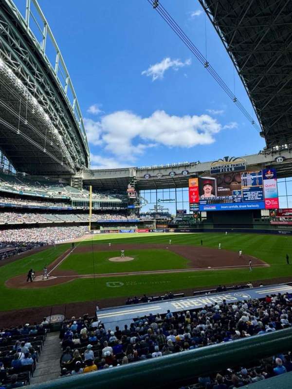 American Family Field, section: 214, row: 1, seat: 1