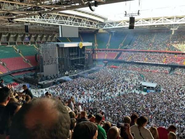 Principality Stadium, section: U29, row: 21, seat: 15