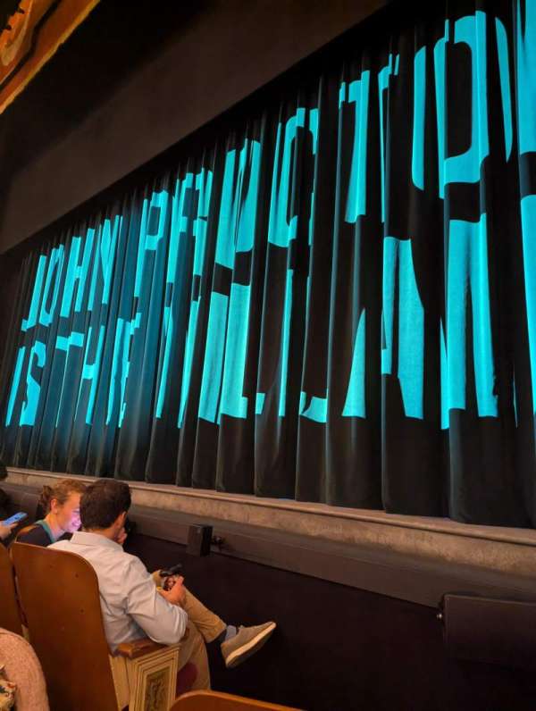 Booth Theatre, section: Orchestra R, row: A, seat: 4