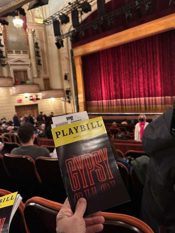 Majestic Theatre, section: Orchestra R, row: J, seat: 20