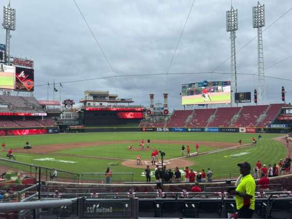 Great American Ball Park, section: 122, row: D, seat: 8