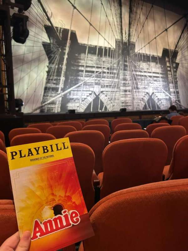 National Theatre, DC, section: Orchestra L, row: G, seat: 11