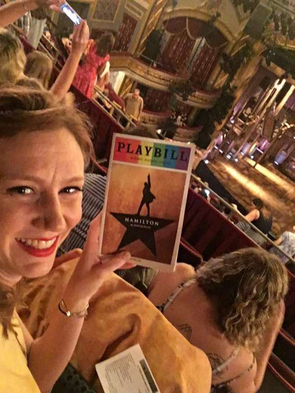 Richard Rodgers Theatre, section: Rear Mezzanine C, row: K, seat: 105-106