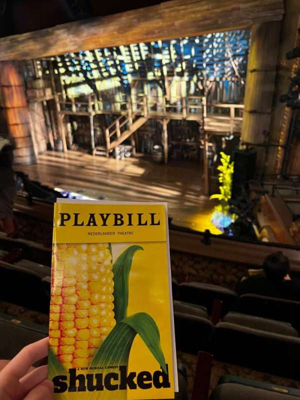 Nederlander Theatre, section: Mezzanine R, row: D, seat: 22