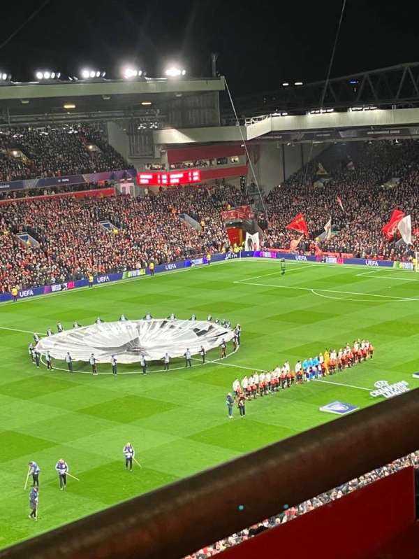Anfield, section: M1, row: D56, seat: 56