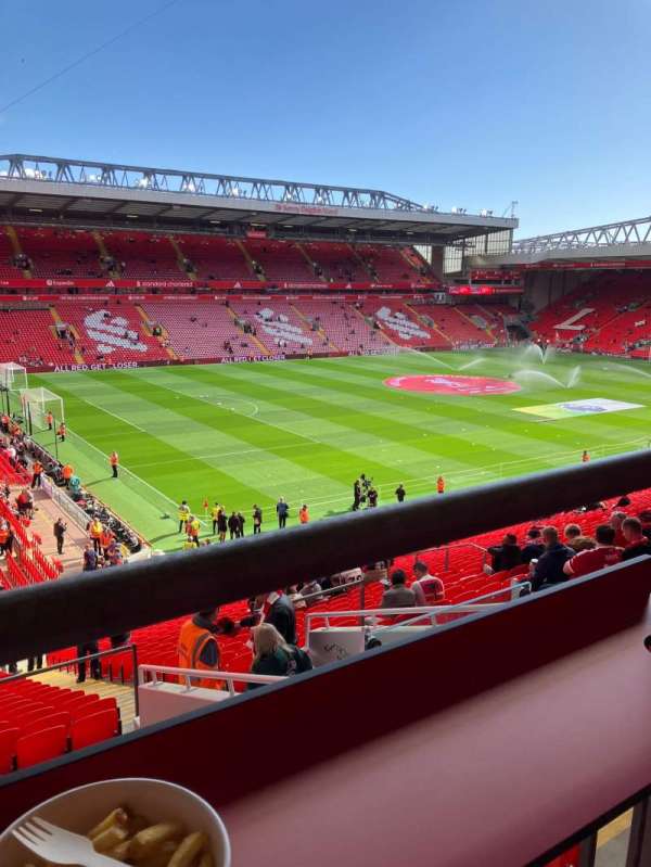 Anfield, section: L1, row: D43, seat: 29
