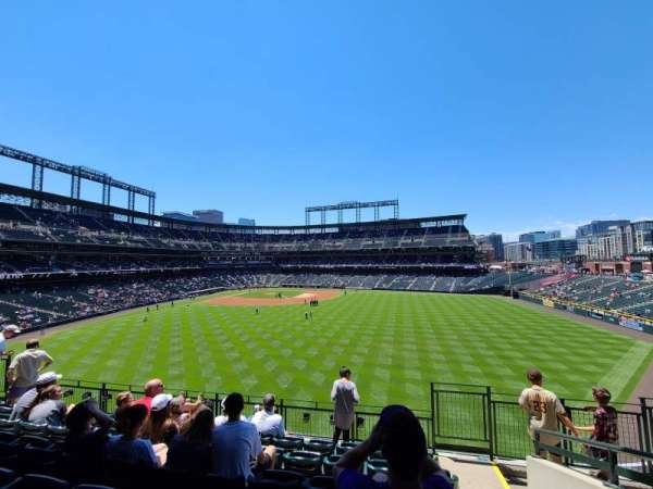 Coors Field, section: 203, row: 13, seat: 1