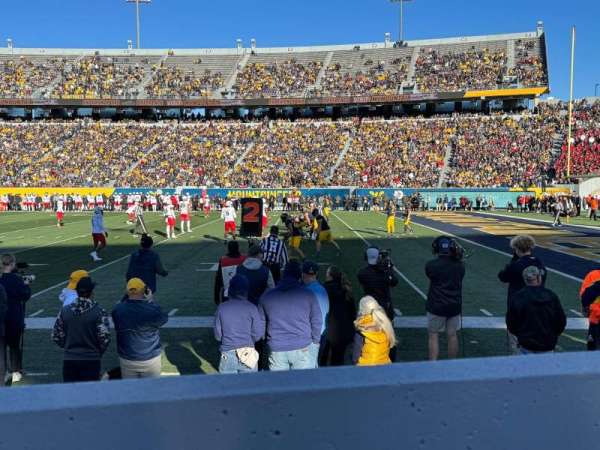 Mountaineer Field, section: 128, row: 1, seat: 125