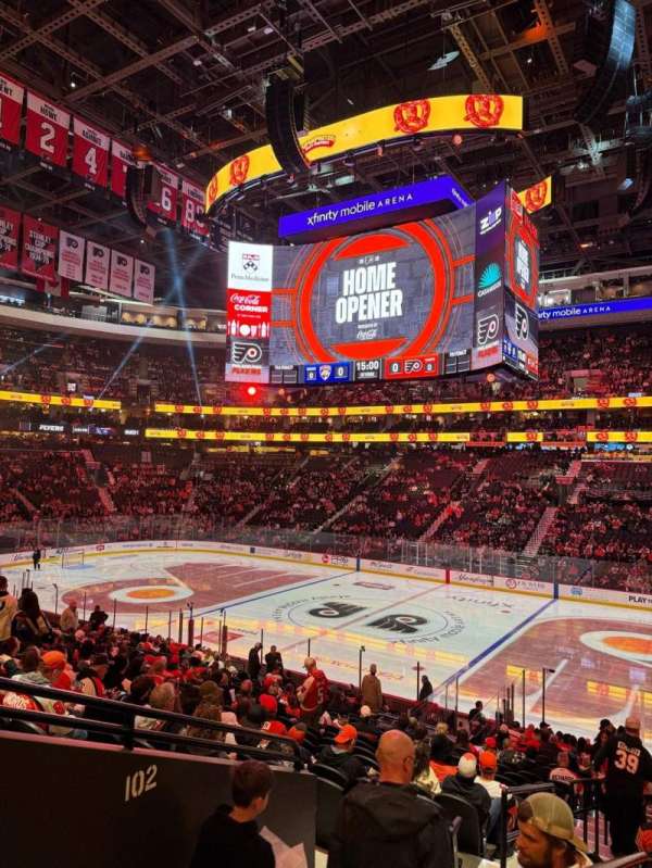 Xfinity Mobile Arena, section: 103, row: 23, seat: 1