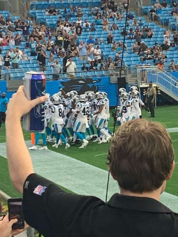 Bank of America Stadium, section: 121, row: 2, seat: 23