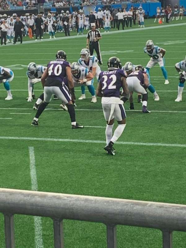 Bank of America Stadium, section: 121, row: 2, seat: 23