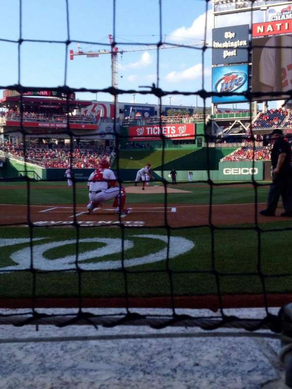 Nationals Park, section: Terra Club C, row: A, seat: 3