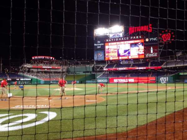 Nationals Park, section: Terra Club C, row: A, seat: 3