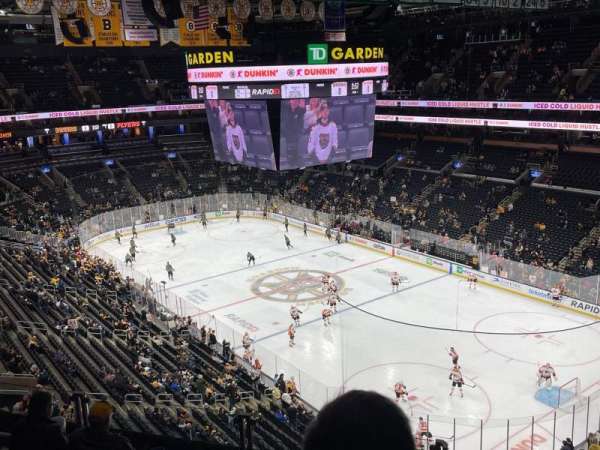 TD Garden, section: 312, row: 8, seat: 4