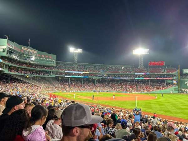 Fenway Park, section: Right Field Box 95, row: SS, seat: 4