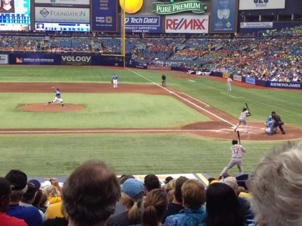 Tropicana Field, section: 111, row: AA, seat: 4