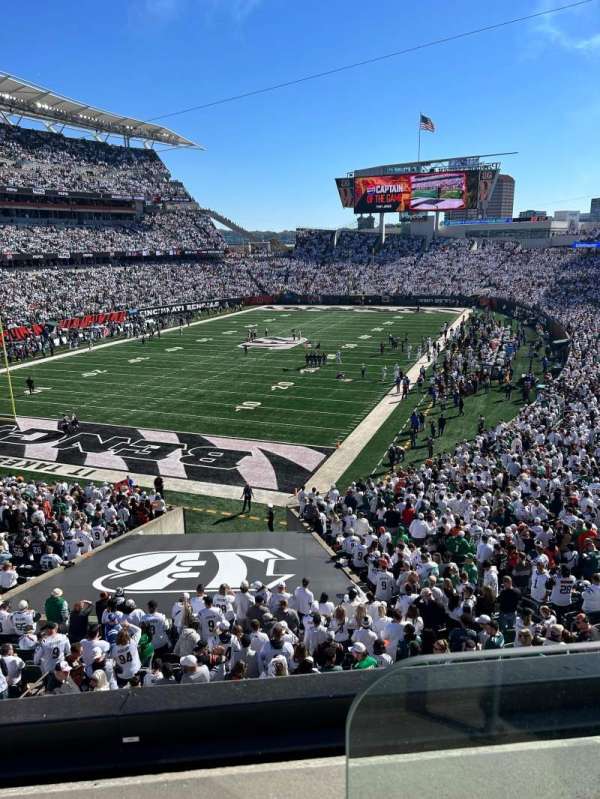 Paycor Stadium, section: 221, row: 2, seat: 1