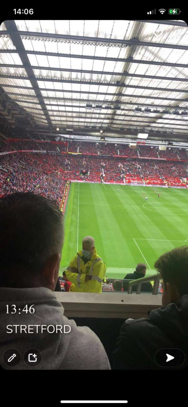 Old Trafford, section: W3101, row: 19, seat: 166