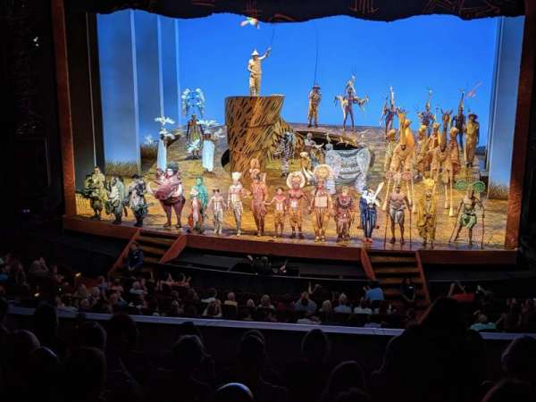 Minskoff Theatre, section: Mezzanine, row: G, seat: 137