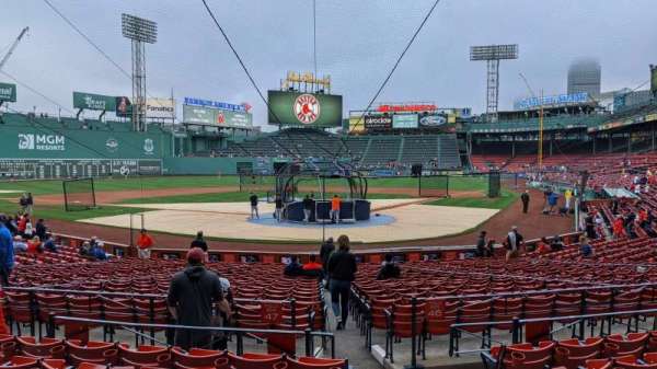 Fenway Park, section: Loge Box 133, row: F, seat: 8