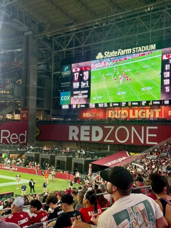 State Farm Stadium, section: 106, row: 26, seat: 11