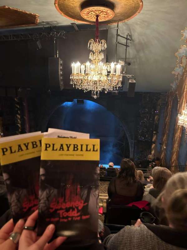 Lunt-Fontanne Theatre, section: Middle Mezzanine R, row: G, seat: 4