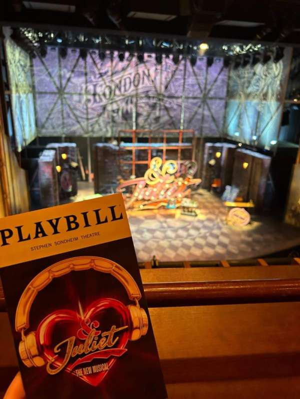Stephen Sondheim Theatre, section: Mezzanine C, row: AA, seat: 118