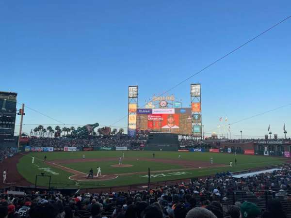 Oracle Park, section: PLB113, row: 28, seat: 11