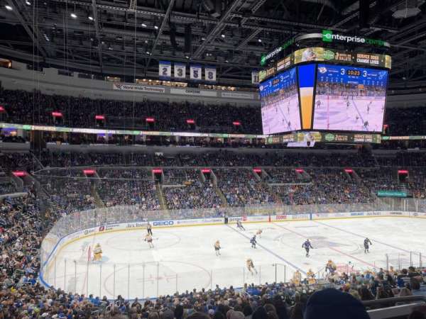 Enterprise Center, section: 105C, row: FF, seat: 14