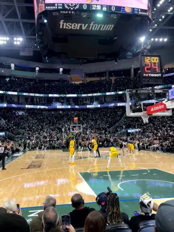 Fiserv Forum, section: 111, row: 1, seat: 23