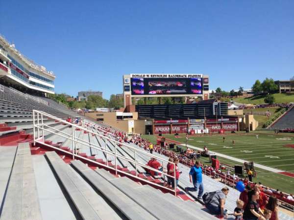 Razorback Stadium, section: W101, row: 22, seat: 20