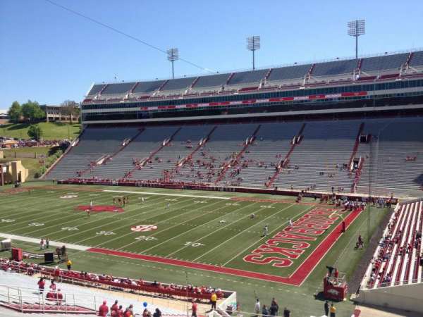 Razorback Stadium, section: W101, row: 44, seat: 20