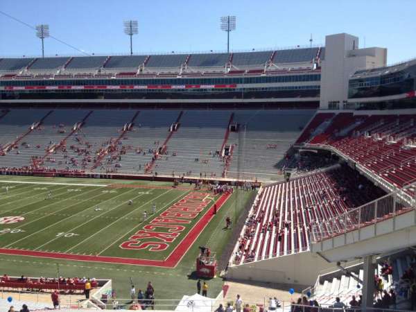Razorback Stadium, section: W101, row: 44, seat: 20