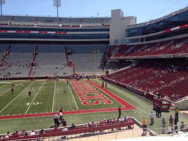 Razorback Stadium, section: W102, row: 22, seat: 20