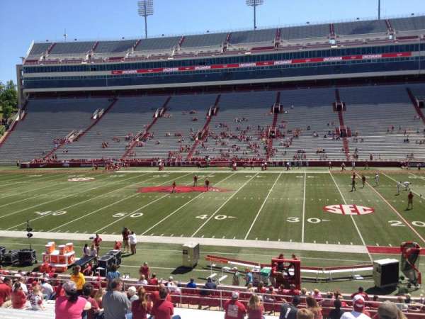 Razorback Stadium, section: W103, row: 22, seat: 20