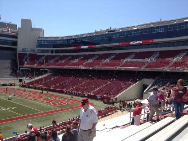 Razorback Stadium, section: W103, row: 22, seat: 20