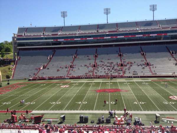 Razorback Stadium, section: W104, row: 44, seat: 20