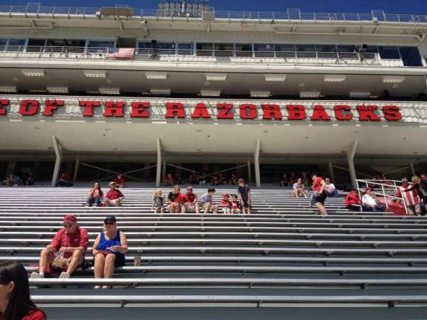 Razorback Stadium, section: W104, row: 22, seat: 20