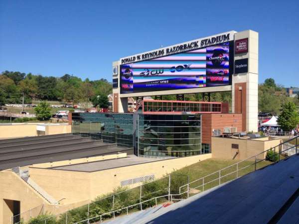 Razorback Stadium, section: E120, row: 44, seat: 20