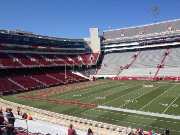 Razorback Stadium, section: E123, row: 22, seat: 20