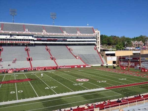 Razorback Stadium, section: E123, row: 22, seat: 20