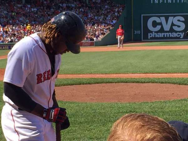 Fenway Park, section: Field Box 20, row: 1
