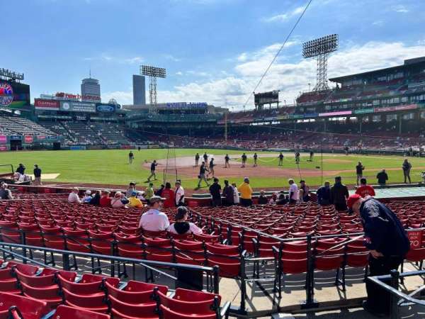 Fenway Park, section: Loge Box 157, row: EE, seat: 1