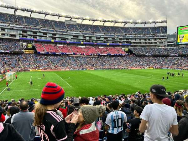 Gillette Stadium, section: 113, row: 23, seat: 18
